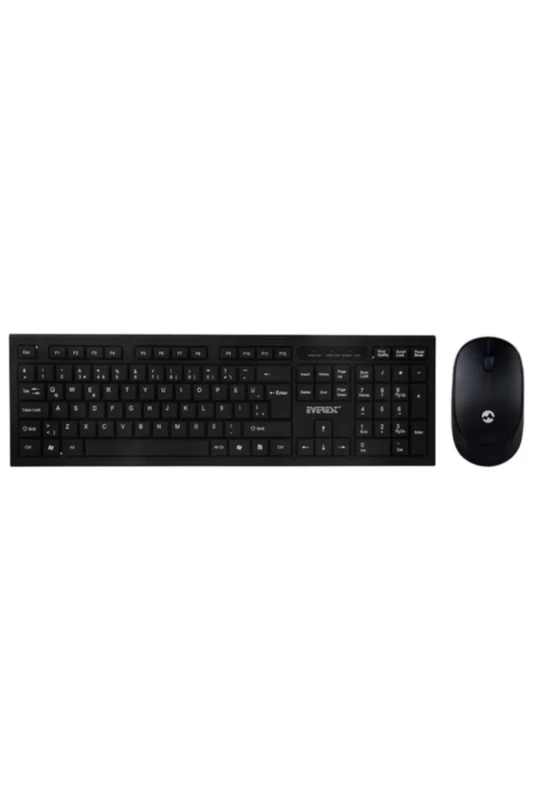 Everest Km-6121 Siyah Kablosuz Q Slim Klavye ve Mouse Set KM-6121