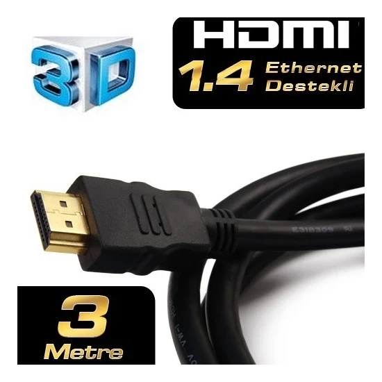 3 metre HDMI Kablo V1.4 4K 3D LED/LCD/PS3/PS4 Kablo