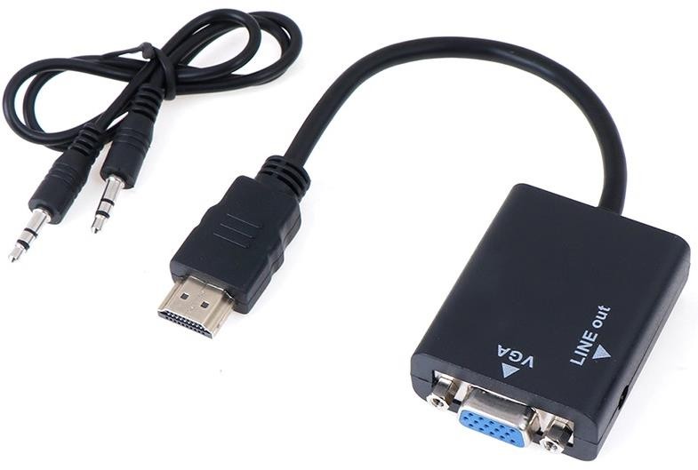 Alfais 4289 Hdmi To Vga Ses Destekli Monitör Dönüştürücü Kablo Çevirici Adaptör